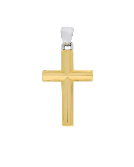 18CT TT CROSS 21mm x 35mm